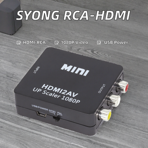 Convertidor SYONG de <span class=keywords><strong>RCA</strong></span> a HDMI 1080P, <span class=keywords><strong>Adaptador</strong></span> AV a HDMI de Plástico con Cable <span class=keywords><strong>Mini</strong></span> USB para TV - Product Image 2