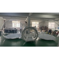 Événement fête de mariage PVC tente à bulles gonflable Transparent Igloo dôme tente jumeaux Double gonflable bulle maison pour enfants adultes