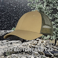 Gorra Trucker 112 Performance con Bordado 3D, Malla Transpirable, Diseño Camuflaje Bottomland, para Playa, Pesca, Ciclismo y Actividades al Aire Libre