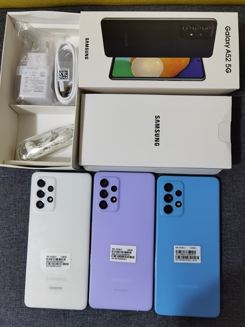 A52 SM-A526U (US Version) Unlocked 6GB+128GB 64MP Quad Camera 5G LTE Smartphone Spanish French Support 90Hz LCD Snapdragon 750G