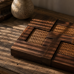 Pannello Murale in Legno Massiccio 300x600mm con Mosaico 3D Effetto Legno di Nave Antico e Rattan per Decorazione Interna di Hotel, Caffè e Ristoranti - Product Image 3