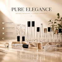 Flacon en verre de luxe pour sérum et parfum, rechargeable, texturé, torsadé, irrégulier, 5ml, 10ml, 20ml, 30ml
