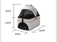 Poussette pliable légère en métal pour chiens, chats et petits animaux – Utilisation extérieure pour petits animaux