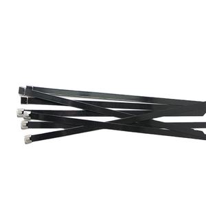 الفولاذ المقاوم للصدأ المعادن الكرة قفل سلم نوع PVC المغلفة كابل العلاقات - Product Image 1