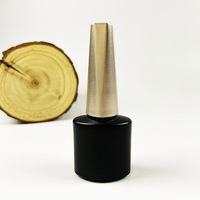 Flacon de vernis à ongles en verre opaque de luxe de 8 ml, rechargeable, avec bouchon et pinceau