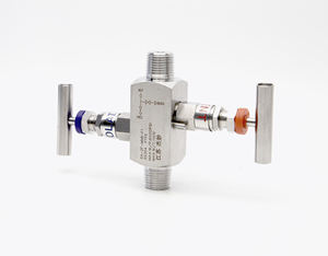 Индивидуальная двухклапанная группа из нержавеющей стали с манометром, 1/2NPT(м)-1/2NPT(г), высокотемпературная, с двойным клапаном - Product Image 3