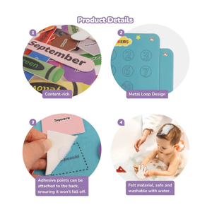 Kit de jeu éducatif d'apprentissage en <span class=keywords><strong>feutre</strong></span> pour ensemble d'apprentissage pour tout-petits 36*27 pouces 92 pièces en <span class=keywords><strong>feutre</strong></span> pour formes de chiffres de lettres - Product Image 3