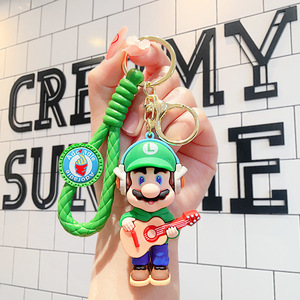 Llaveros de PVC 3D de Dibujos Animados de Anime <span class=keywords><strong>Super</strong></span> <span class=keywords><strong>Mario</strong></span> <span class=keywords><strong>Bros</strong></span>, Llavero de Goma Personalizado con Forma de Hongo, <span class=keywords><strong>Luigi</strong></span>, Yoshi, Regalo Promocional - Product Image 6