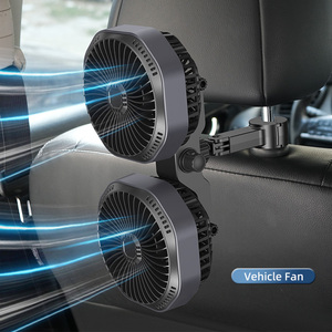 Stepless Adjustable Wind Speed Rear Seat Car <b>Fan</b> Dual <b>Head</b> Back Seat <b>Fan</b> Rotatable Multi-angles Double <b>Head</b> USB <b>Fan</b> Car <b>Fan</b> - Product Image 4
