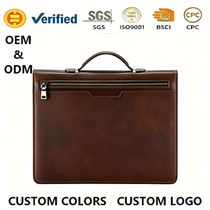 Bolso de hombro de negocios de oficina para hombre, maletín <span class=keywords><strong>ejecutivo</strong></span> de <span class=keywords><strong>cuero</strong></span> genuino, bolso de lujo para ordenador portátil, maletín de oficina de negocios de <span class=keywords><strong>cuero</strong></span> de calidad - Product Image 1