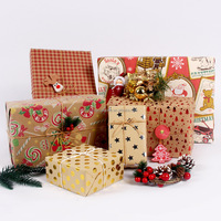 Papier d'emballage de Noël personnalisé avec logo et taille sur mesure, recyclé et biodégradable, emballage cadeau et artisanat avec autocollants, couleur personnalisée