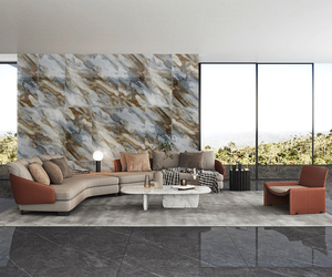 กระเบื้อ<span class=keywords><strong>ง</strong></span>พอร์ซเลนขัดเ<span class=keywords><strong>ง</strong></span>าลายหินอ่อนสีเขียว ขนาด 1200x2400x9 มม. ลายสามด้าน สำหรับห้องนั่งเล่น ห้องรับประทานอาหาร ห้องนอน และห้อ<span class=keywords><strong>ง</strong></span>ใต้ดิน - Product Image 3