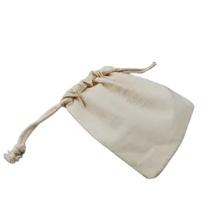 Экологичный бежевый горячий штампованный черный логотип Victoria Emerson ткань на шнурке упаковка на заказ сумка