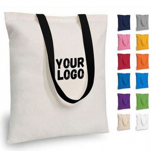 Tote Bags With Custom Printed Logo <b>Plain</b> Sublimation Blanks White Cotton Bag <b>Canvas</b> Shopping Logos Reusable - Product Image 1