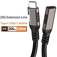 Cable de extensión USB C, extensor USB C de nailon, cable macho a hembra tipo C, carga y transferencia, compatible con PSVR2/iPad Pro/iPhone