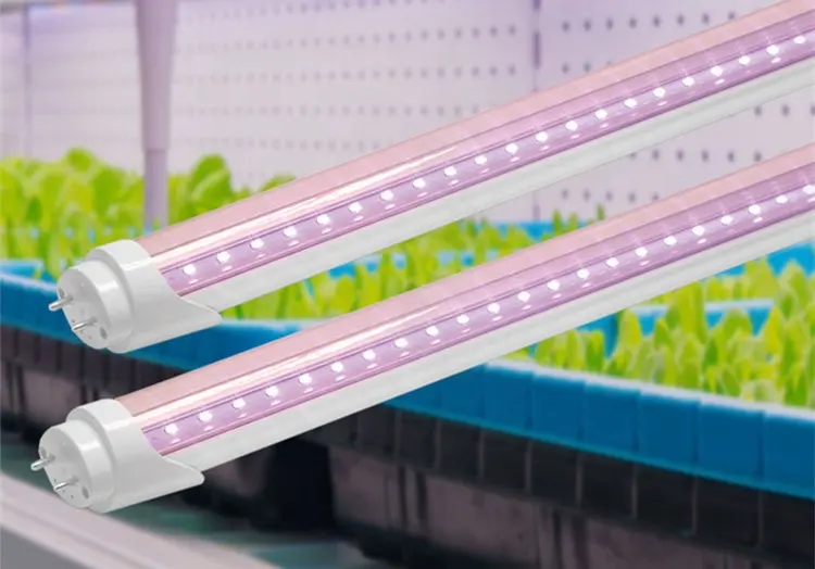 หลอด LED ปลูกพืชแบบไฮโดรโปนิกส์โคมไฟ LED แบบเต็มสเปกตรัมสีแดงและสีน้ำเงิน T5 14W 18W อะลูมิเนียม80 CB KC