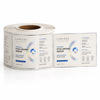 Étiquettes autocollantes personnalisées pour emballage, argent métallisé/holographique, pour flacon de sérum, imperméables, pour soins de la peau