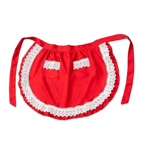 Grembiuli Bianchi Beckon da Donna con Tasche, Grembiule da Cucina per Cameriera, Grembiule Vintage con Balze, Costume Carino - Product Image 2