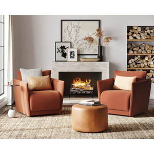 Luxe contemporain minimaliste tissu pouf stockage salon et chambre à coucher Design moderne meubles accent - Product Image 2