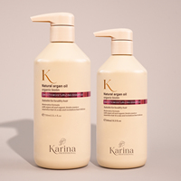 Set de Champú y Acondicionador con Aceite de Argán, Cuidado Capilar Natural y Orgánico Sin Sulfatos, Aceite Marroquí para Cabello Seco y Dañado, Marca Privada