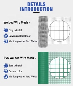 מגולוון חוט מרותך מרובע גדר רשת 4 x4 4 4 x8 8 6 מ "מ 1x1 2.5 מ" מ 1. אורך 1 x15m30m לכל ניגרים גליל נייגריה סגנון אריגה רגיל - Product Image 3