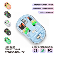 Souris sans fil 800 1200 1600 DPI réglable 65g Type C rechargeable clic silencieux coque transparente lumière LED vente en gros