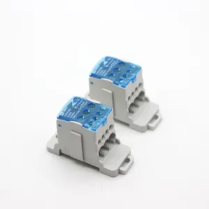 One-in and multiple-out rail-type single-pole junction box UKK80A/125/160/250A high-power multi-pole junction box