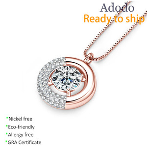 จี้ห้อยคอทรงกลมหมุนได้ รุ่นฟอร์จูน เงินแท้ 925 ประดับเพชรโมอิสซาไนต์สี D พร้อมสร้อยคอแฟชั่น ขายส่งจากโรงงานผลิตเครื่องประดับ - Product Image 1