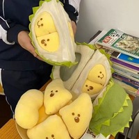 Explosions Creative Peluche Durian en Coton, Jouet Anti-stress Sonore à Effet de Secousse, avec un Durian Réaliste qui se déchire, Cadeau Unisexe 31-50cm