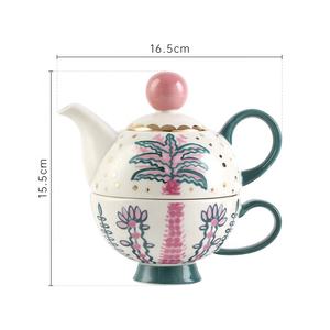 <span class=keywords><strong>Service</strong></span> de table à thé de l'après-midi en <span class=keywords><strong>porcelaine</strong></span>, théière et tasses à thé en céramique, style anglais - Product Image 5