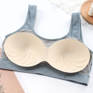Wire Free Sports Bra Women Half Cup Breathable Racerback Letter Print Spandex Polyester Seamless No Pad Machine Washable - Product Image 4