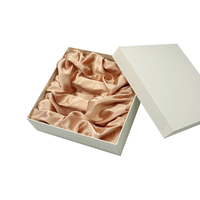 Boîtes cadeaux rigides en carton avec couvercle amovible, doublure en satin de soie, logo personnalisé, luxe, deux pièces