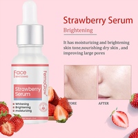 Sérum à la fraise fermenté à la vitamine C, au rétinol et à l'acide hyaluronique, anti-âge, anti-rides, unifiant le teint, adoucissant, éclaircissant et blanchissant