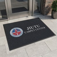 Tapis de bienvenue en PVC à logo personnalisé, antidérapants, imperméables et lavables, pour l'entrée de la maison, le bureau et l'extérieur (vente en gros)