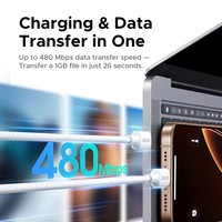 Câble de charge USB-C vers USB-C UGREEN PD 60W, câble de charge rapide tressé en nylon pour iPhone 15 16 17 Pro Max Samsung