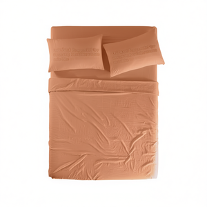 Lenzuola Matrimoniali Viasoft in Tessuto Coral Lavato, Tinta Unita, per Tutte le Stagioni - Product Image 1