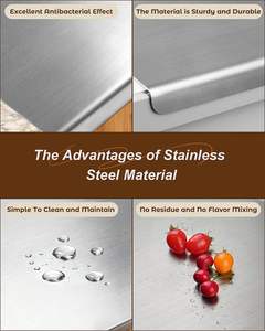 Customize Extra Large Dual-Sided 304 SS Cutting <b>Board</b> Thickened Non-Slip Kneading Dough Baking Panel Kitchen Chopping <b>Boards</b> - Product Image 3