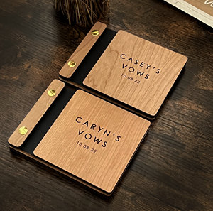 Regalo promozionale per celebrazione del libro <span class=keywords><strong>di</strong></span> nozze in legno con <span class=keywords><strong>testo</strong></span> inciso su misura A6 <span class=keywords><strong>libri</strong></span> per gli ospiti - Product Image 4