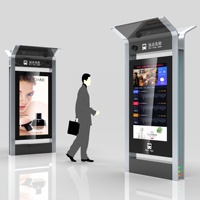 Pantalla Táctil Interactiva de 49 Pulgadas, LCD Dual, Señalización Digital Inteligente para Paradas de Autobús, Pantalla Vertical de Publicidad para Exteriores, Personalizable OEM