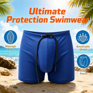 Maillots <span class=keywords><strong>de</strong></span> <span class=keywords><strong>bain</strong></span> boxer respirants pour hommes Honara, fabriqués en usine OEM, avec coussin en silicone <span class=keywords><strong>de</strong></span> qualité alimentaire pour la plage, la piscine, la natation et le spa - Product Image 2