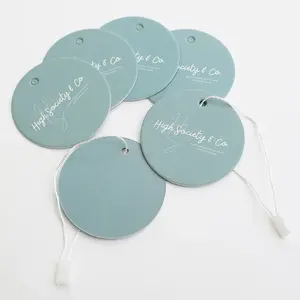 Luxury Emboss Foil Paper Recycled Coated Circle Paper Hang Tags