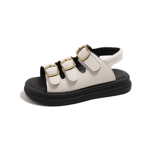 Sandalias de Goma de Color Puro a la Moda, Sandalias de Playa para Verano, Zapatos Planos para Niños Antideslizantes - Product Image 6