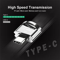 Adaptador OTG Mini USB Tipo-C con Logotipo Personalizado, Lector de Tarjetas de Memoria SD y TF, Aleación de Zinc para Teléfono Móvil, Mac, Laptop, Smartphone Samsung
