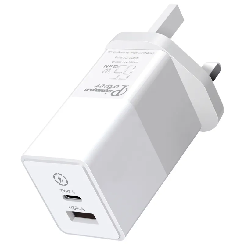 Experience Unparalleled Speed with a UK Plug 65W USB-C and type-c Power Delivery Charger