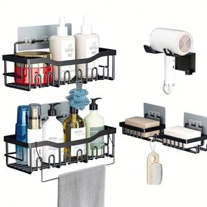 Stainless Steel Soap Holder Bathroom Accessories <b>Shower</b> Caddy Storage Rack Wall Bathroom Shelves Adhesive Bathroom Toilet Holder - Product Image 4