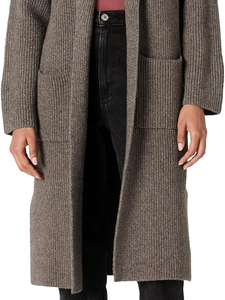 Extra Thick Mohair Ribbed Cardigan Open Front Knit Cape <b>Coat</b> for Winter <b>Women</b> - Product Image 1