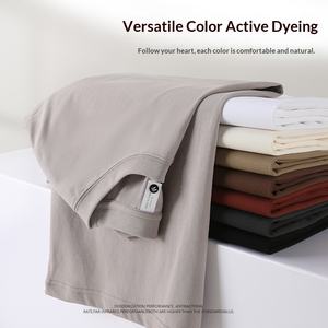 Camiseta <span class=keywords><strong>DuPont</strong></span> SORONA con hombros caídos, estilo urbano moderno, de algodón, corte holgado, tacto seda helada, manga corta, estampada - Product Image 2