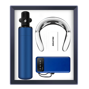 Bộ quà tặng khai trương & lễ cưới của công ty: Ô dù kèm sạc dự phòng & giá đỡ điện thoại tích hợp máy massage cổ - Product Image 6