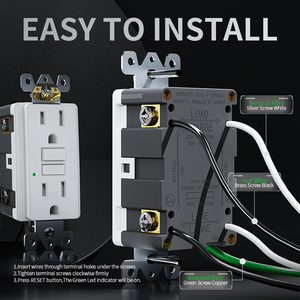 Mvavava אמריקה uel & cul רשום 1/2/3/4 כנופיה wlot gfci us wr/tr תקע 20w pd USB מתג קיר מתג לשקע שקע - Product Image 4