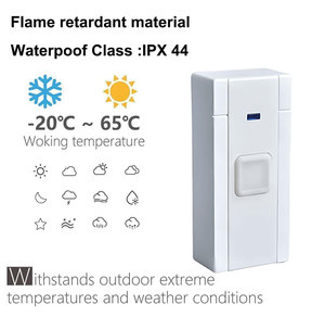 <span class=keywords><strong>Sonnette</strong></span> <span class=keywords><strong>sans</strong></span> <span class=keywords><strong>fil</strong></span> <span class=keywords><strong>longue</strong></span> <span class=keywords><strong>portée</strong></span> 120 m, 36 mélodies, alarme puissante, <span class=keywords><strong>étanche</strong></span> IP44, pour maison, école, <span class=keywords><strong>extérieur</strong></span>, hôtel, télécommande - Product Image 6